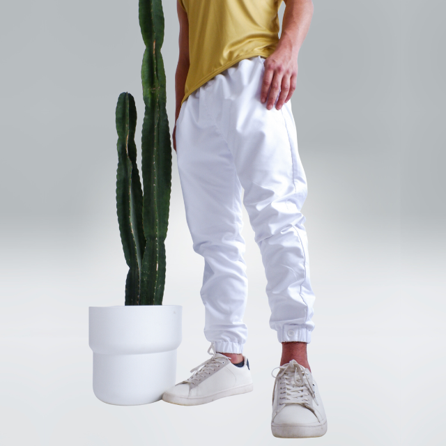 Enjoy today Unisex white jogger pant