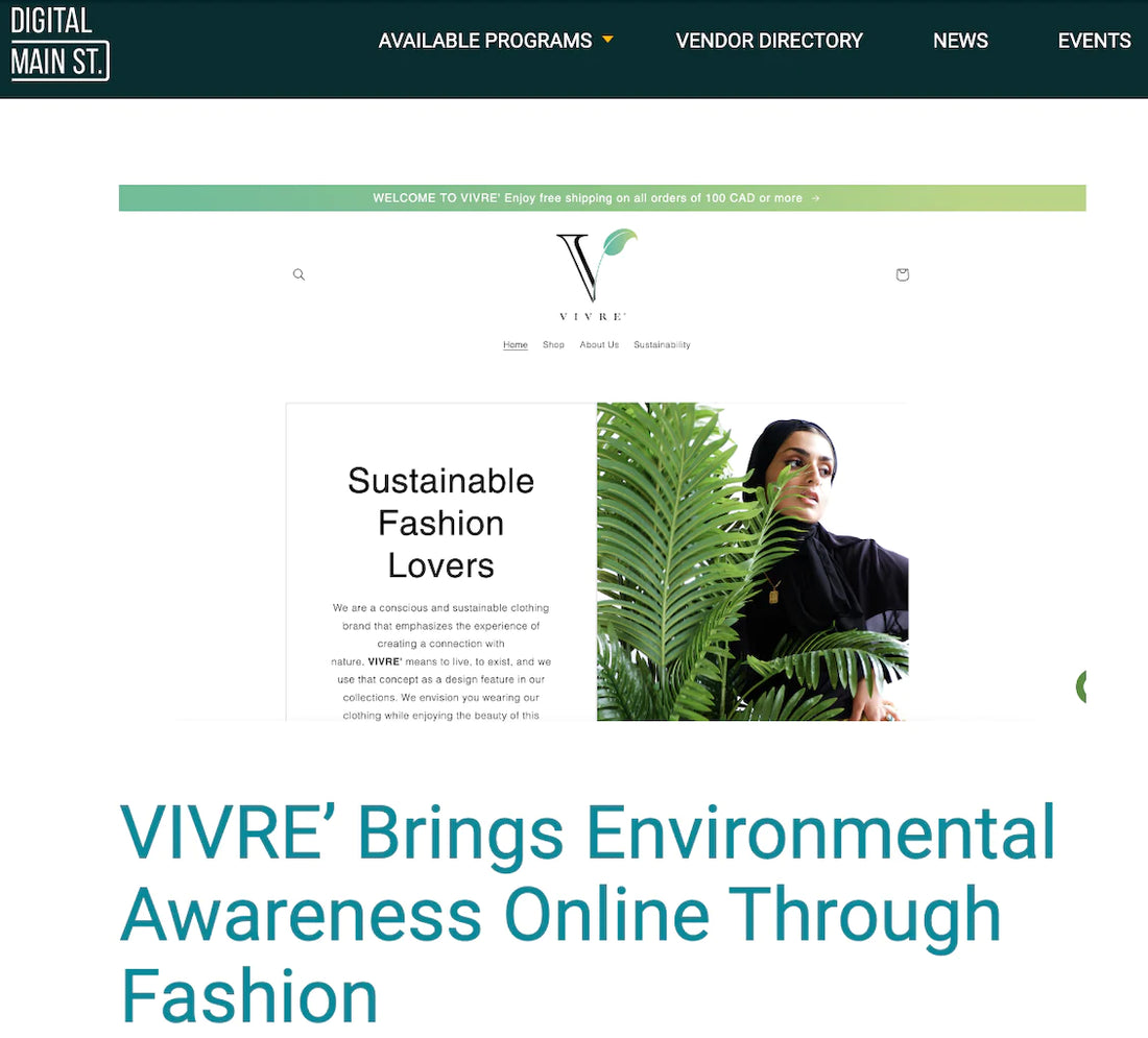 VIVRE’ Brings Environmental Awareness Online Through Fashion