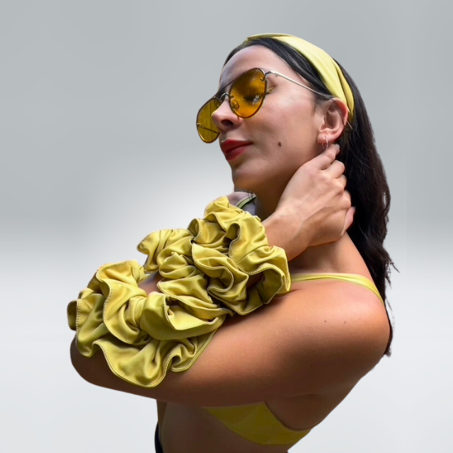 Yellow eco-friendly headband for women