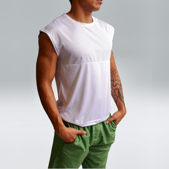 His vibes white  T-shirt  for men