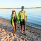 Two people walking on the beach wearing is always love unisex Shirt by VIVRE'
